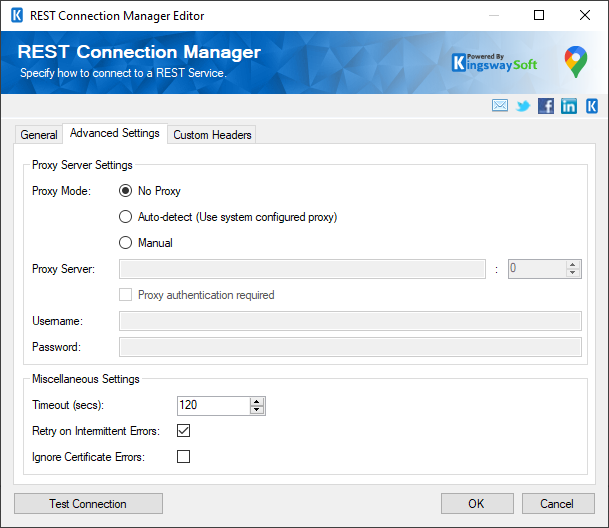 REST Connection Manager - Advanced